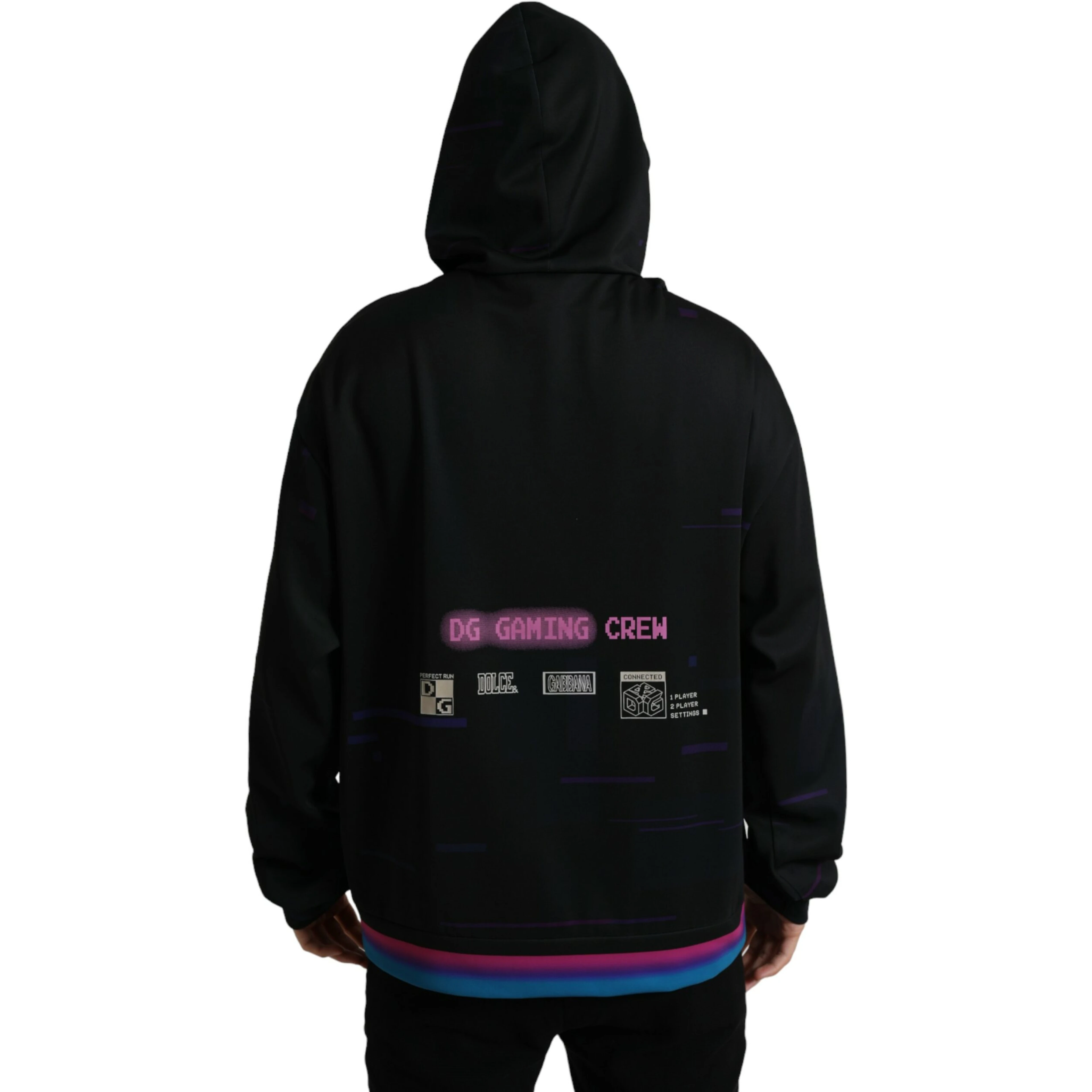 Black Logo Print Hooded Sweatshirt Sweater