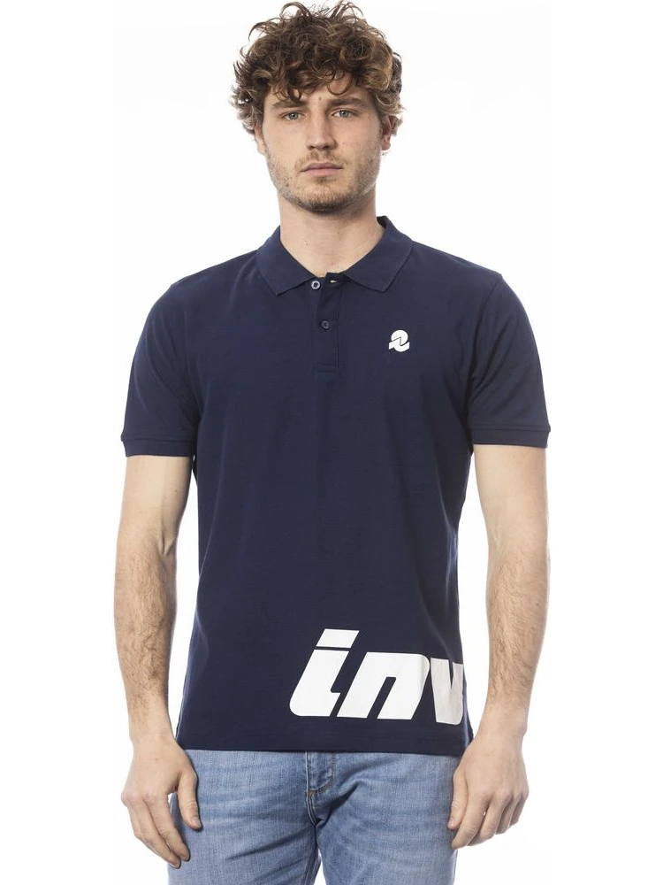 Blue Cotton Polo Shirt