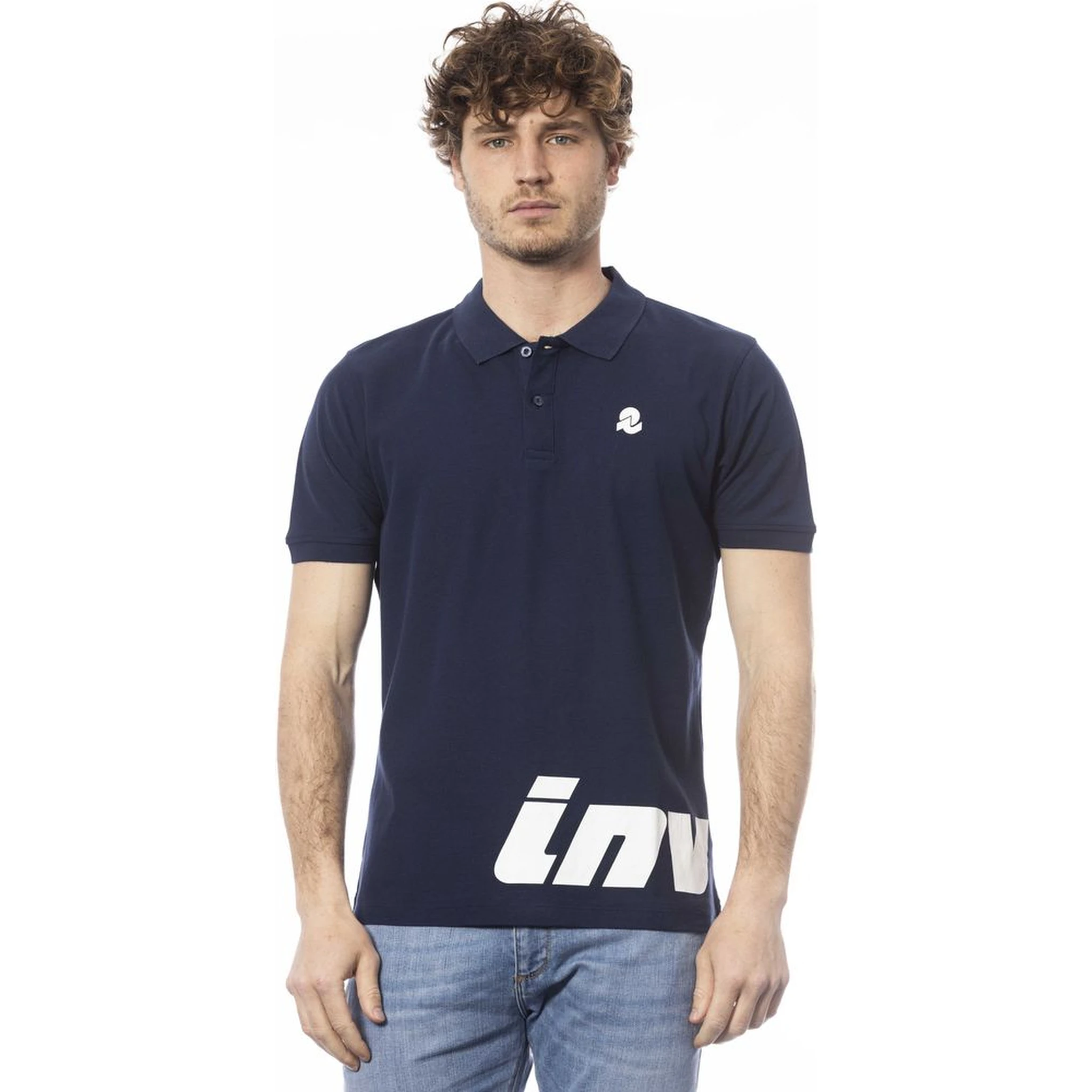 Blue Cotton Polo Shirt