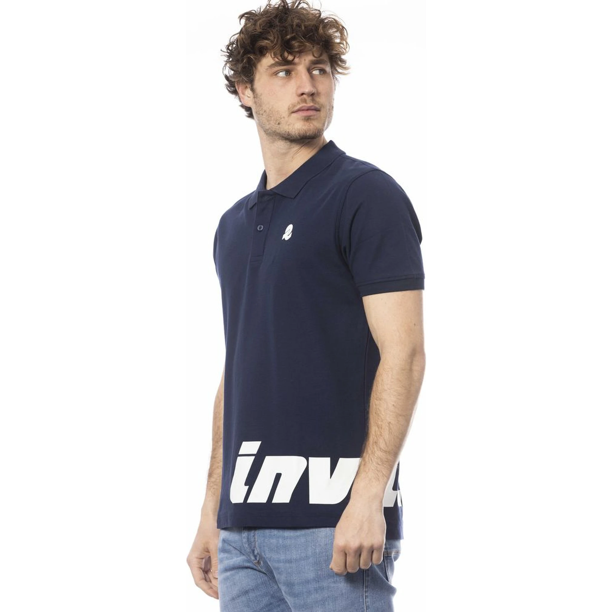 Blue Cotton Polo Shirt