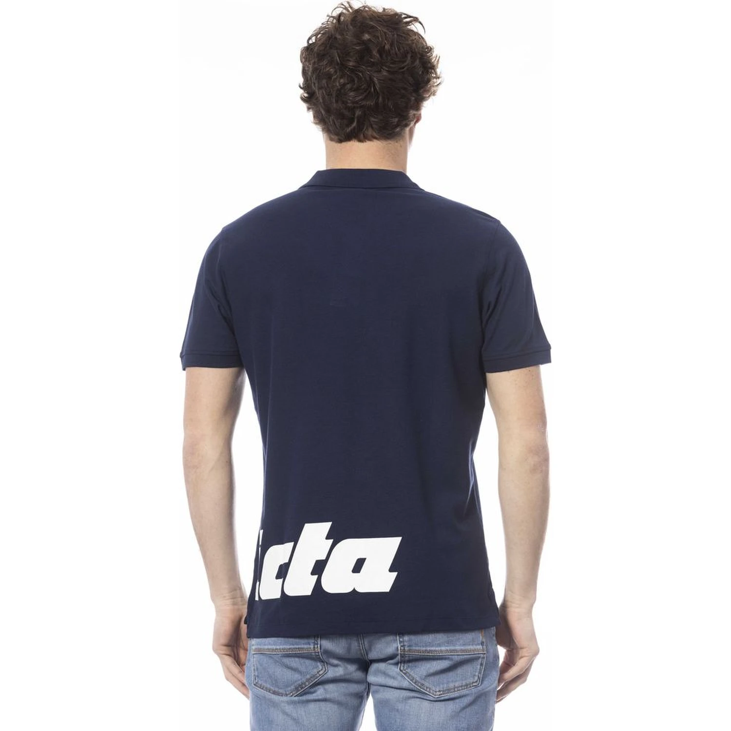 Blue Cotton Polo Shirt