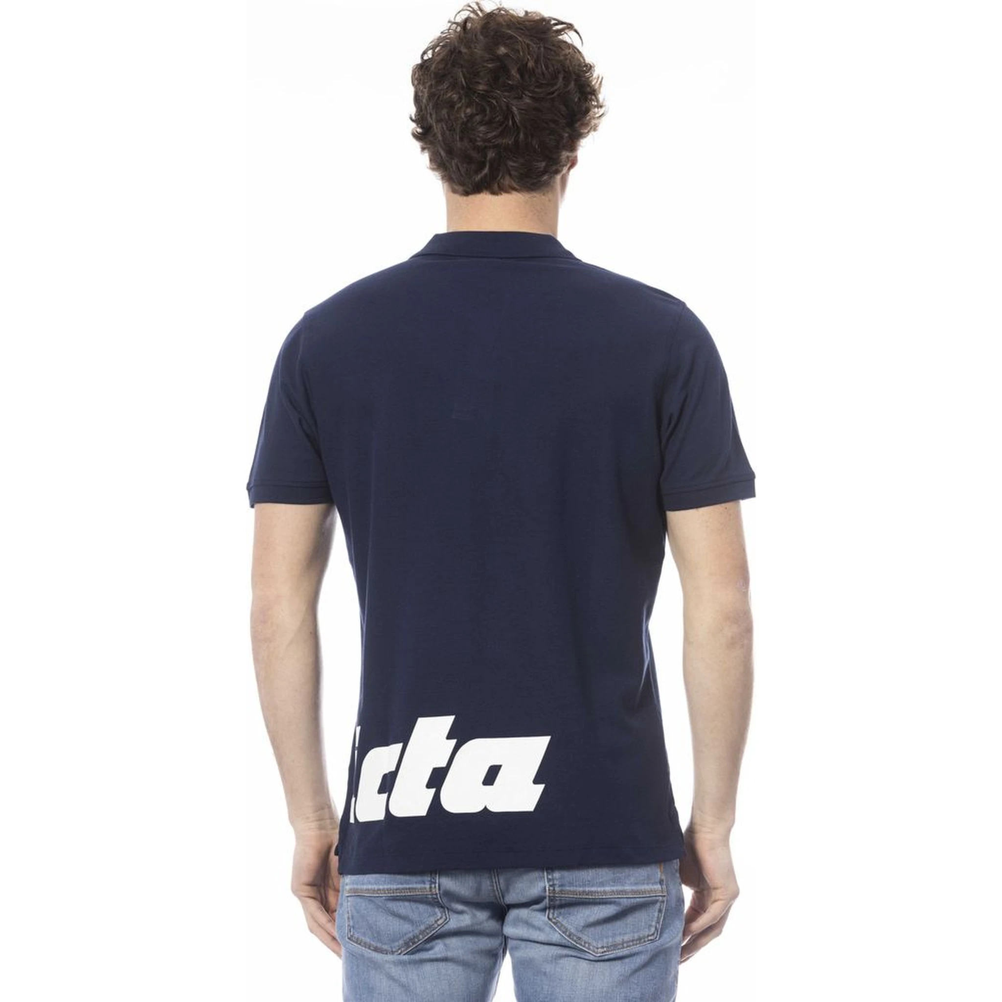 Blue Cotton Polo Shirt