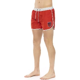 Red Polyester Swimwear