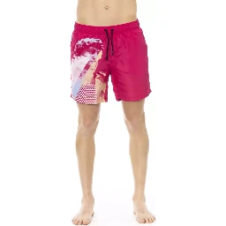 Fuchsia Polyester Swimwear