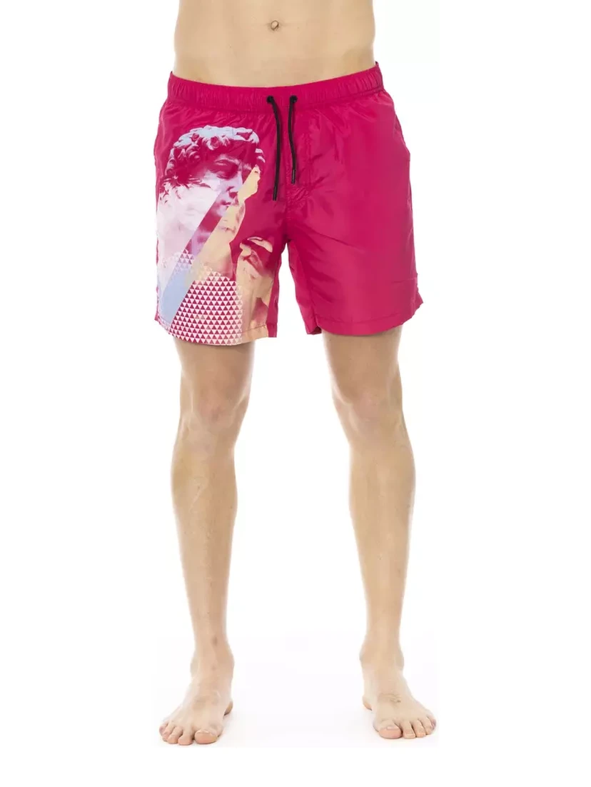 Fuchsia Polyester Swimwear