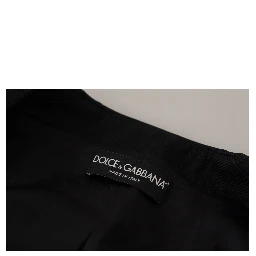 Black Slim Fit Long Sleeves Snap Jacket