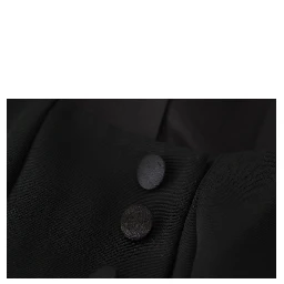 Black Slim Fit Long Sleeves Snap Jacket