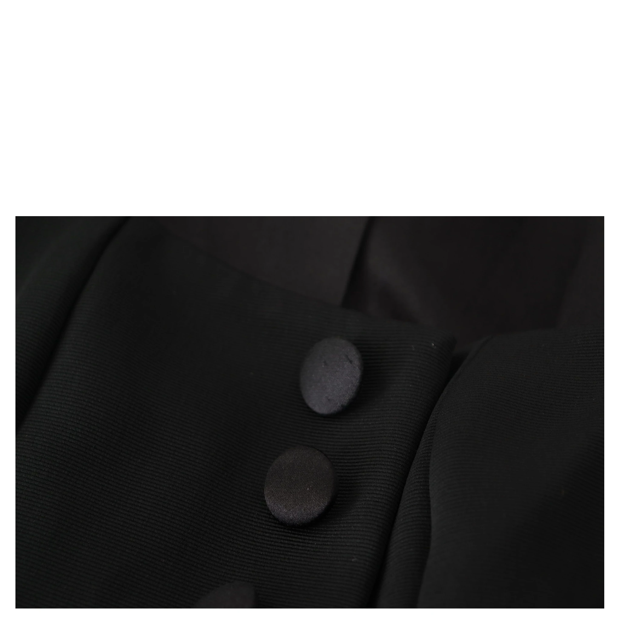 Black Slim Fit Long Sleeves Snap Jacket