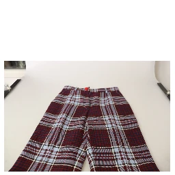 Gray Checked High Waist Cropped Trouser Pants