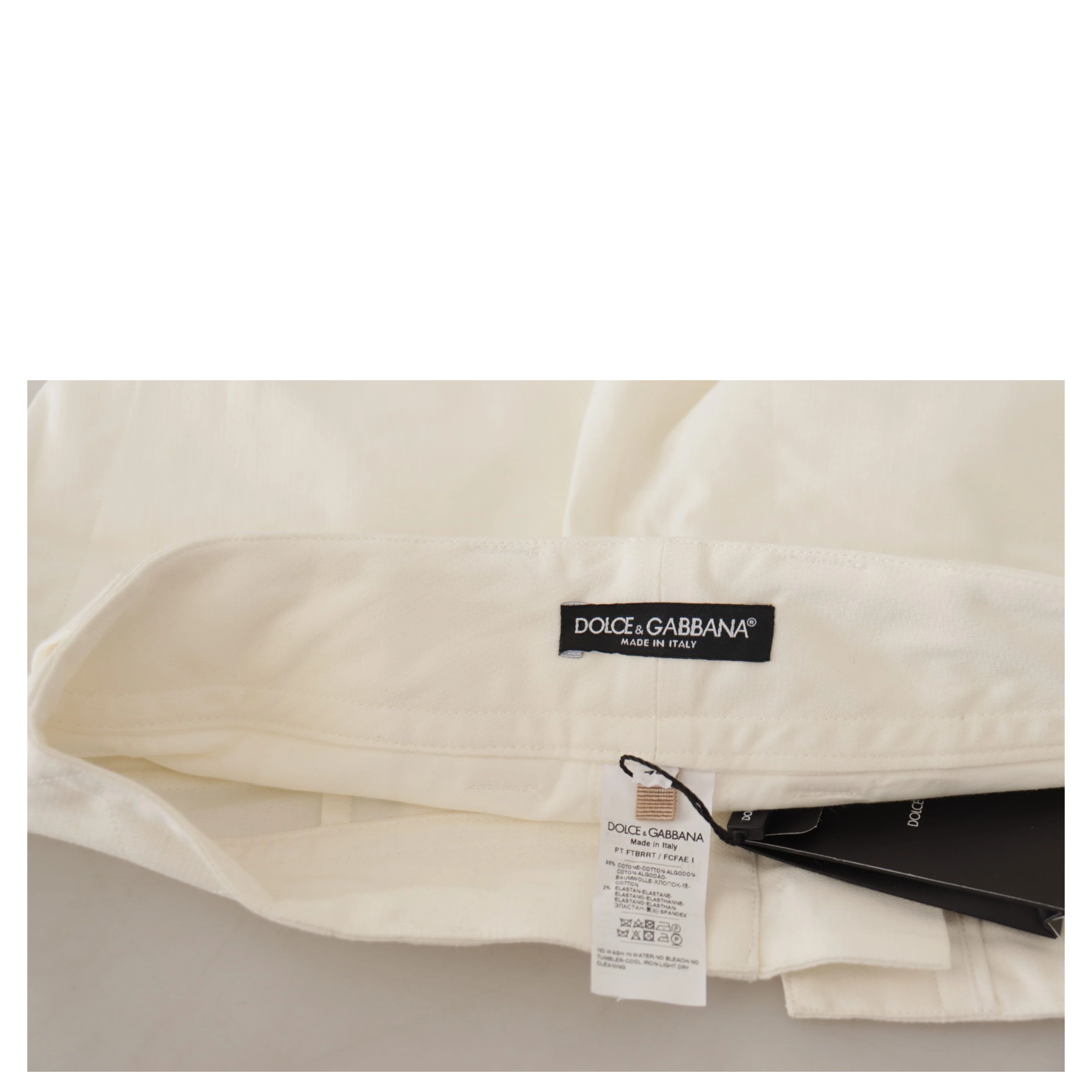 White High Waist Tapered Women Cotton Pants