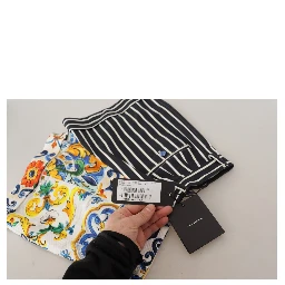 Multicolor Stripes Majolica Bermuda Shorts