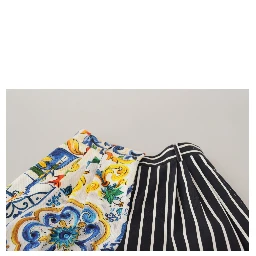 Multicolor Stripes Majolica Bermuda Shorts