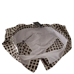 Black White Polka Dots Cotton Linen Shorts