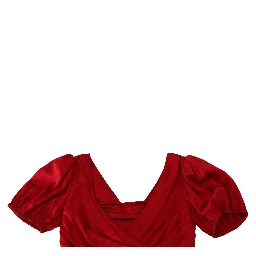 Red Silk Stretch Sheath Mermaid Gown Dress