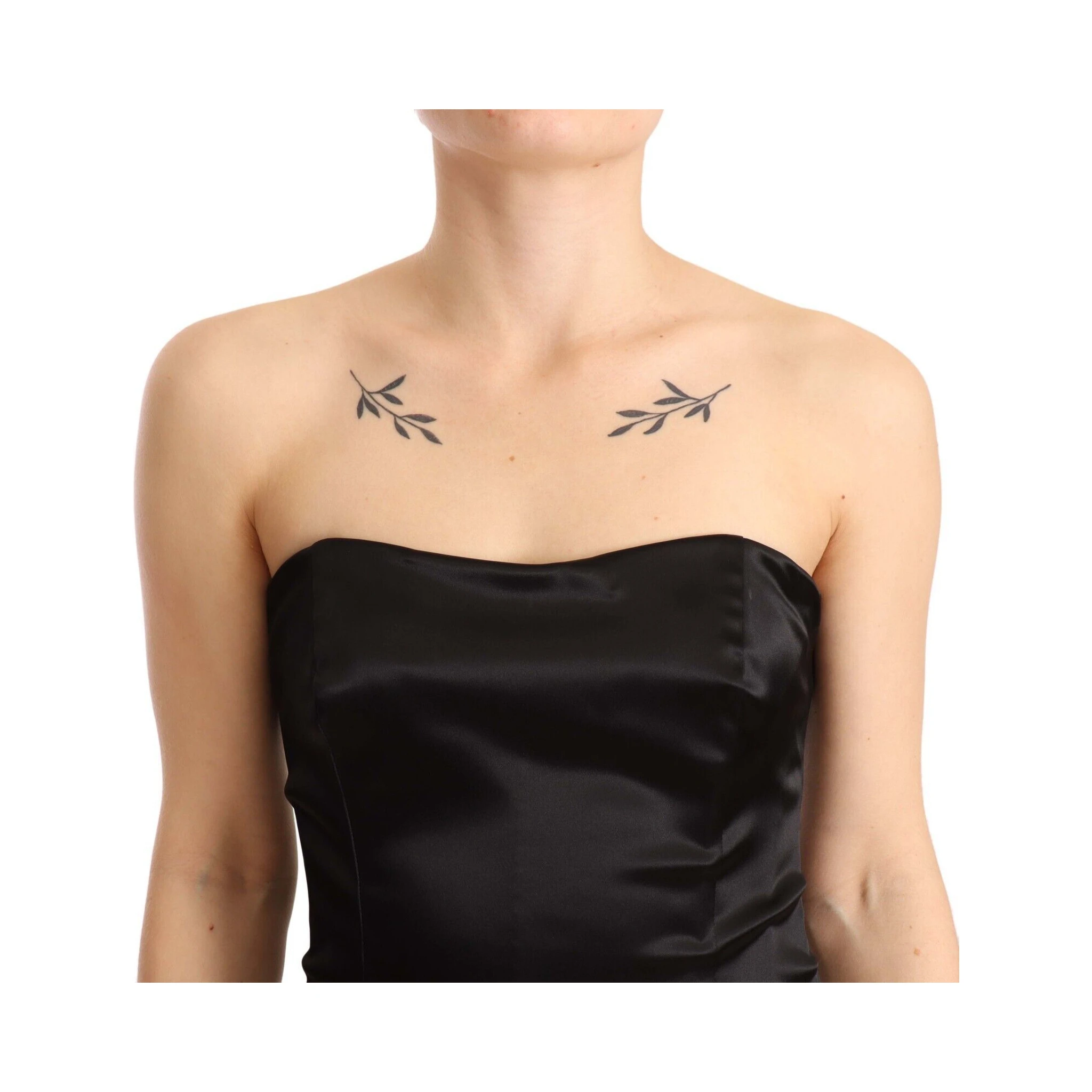 Black Silk Stretch Sheath Mermaid Gown Dress