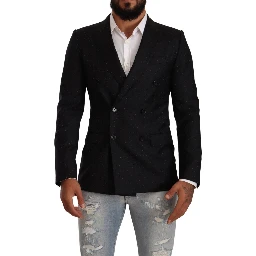 Black Dotted Double Breasted MARTINI Jacket