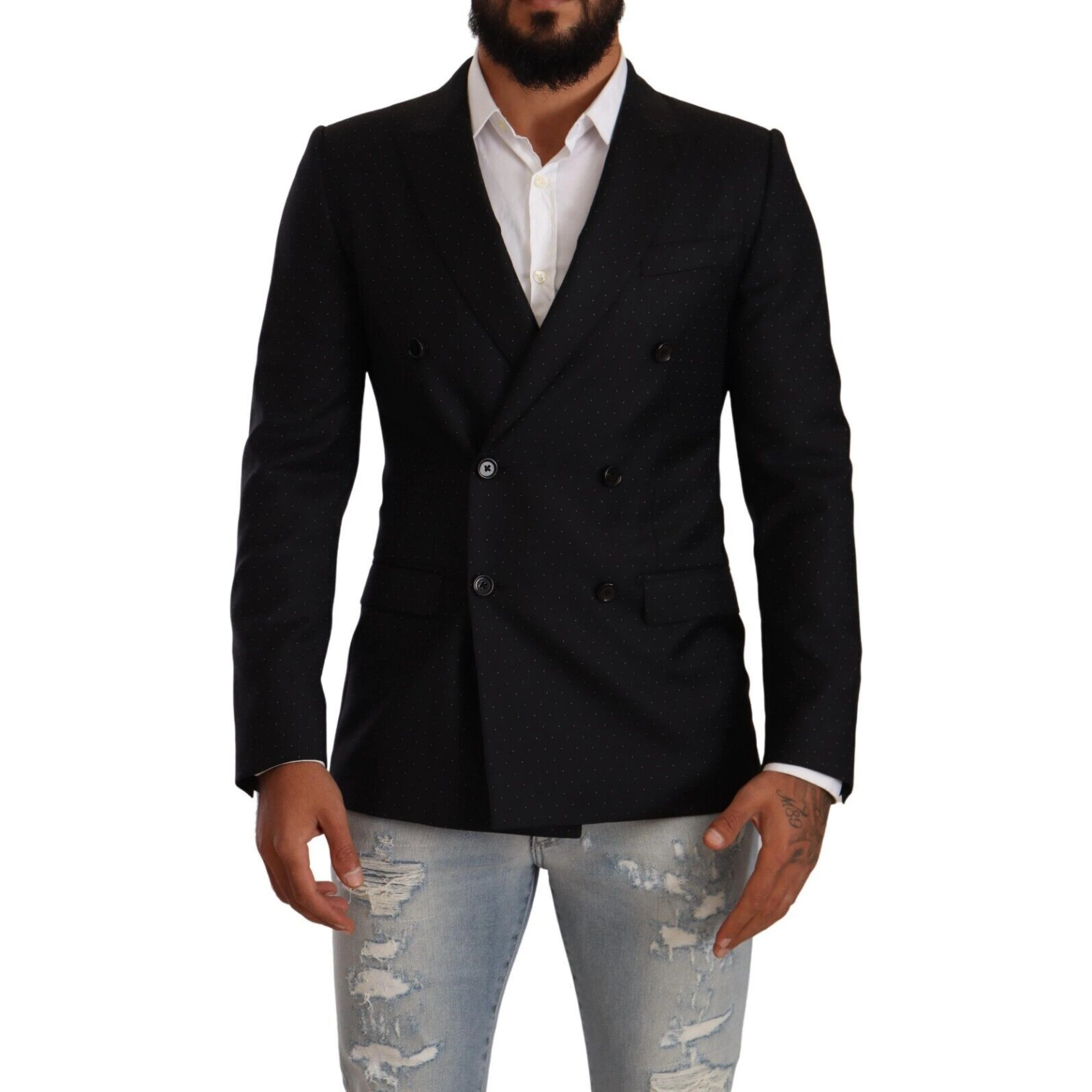 Black Dotted Double Breasted MARTINI Jacket