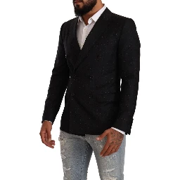 Black Dotted Double Breasted MARTINI Jacket