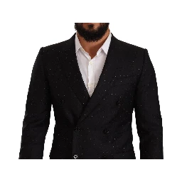 Black Dotted Double Breasted MARTINI Jacket