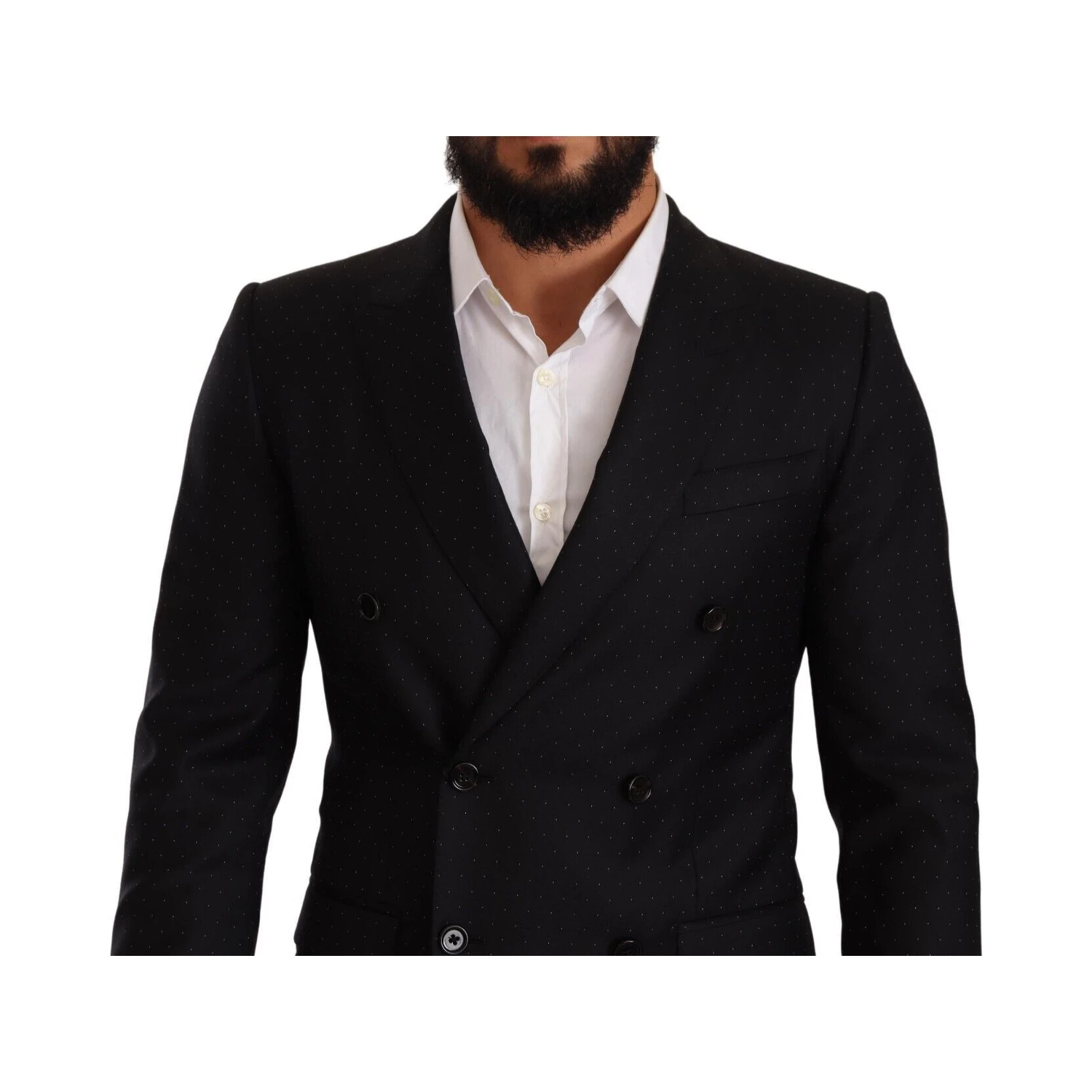 Black Dotted Double Breasted MARTINI Jacket