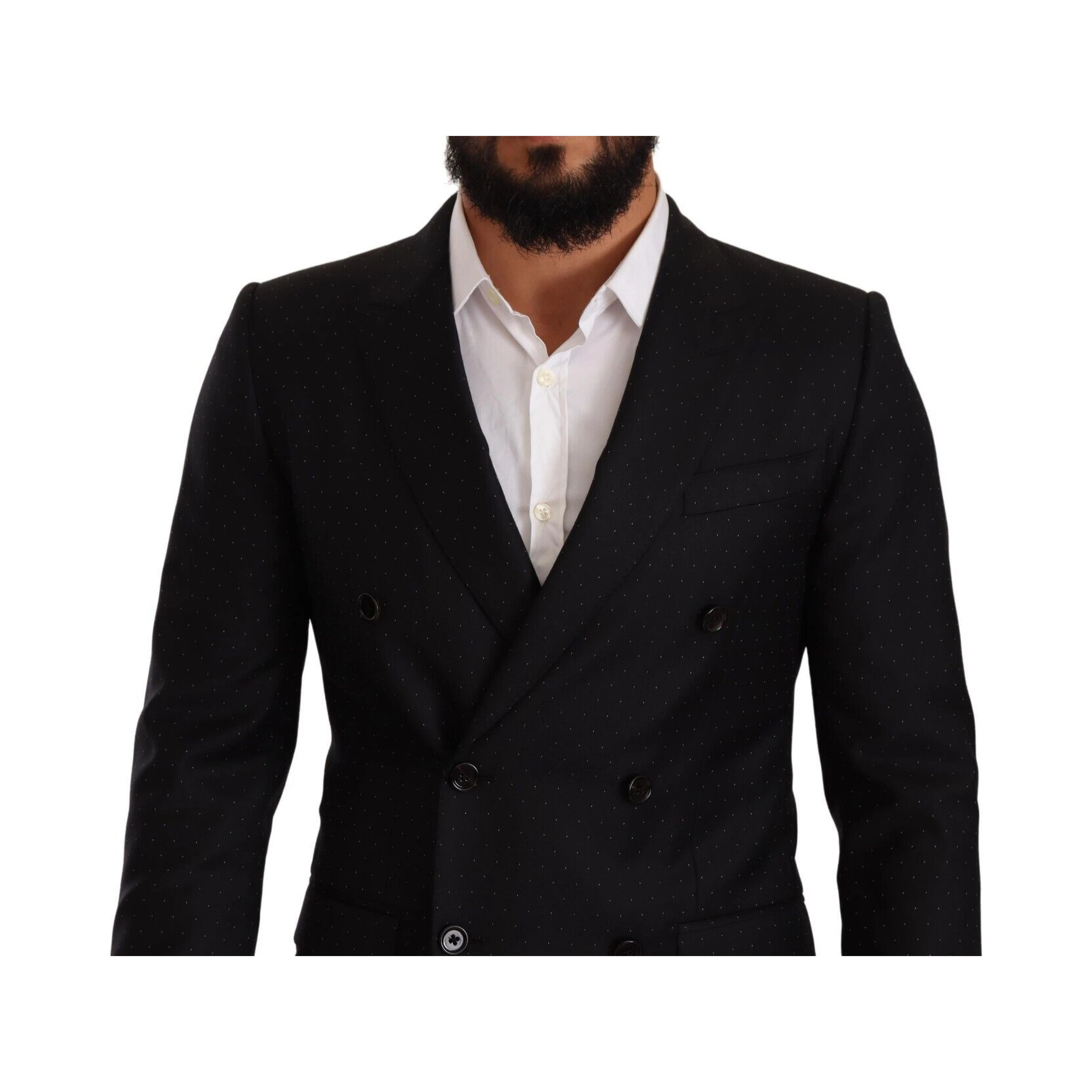 Black Dotted Double Breasted MARTINI Jacket