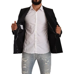 Black Dotted Double Breasted MARTINI Jacket