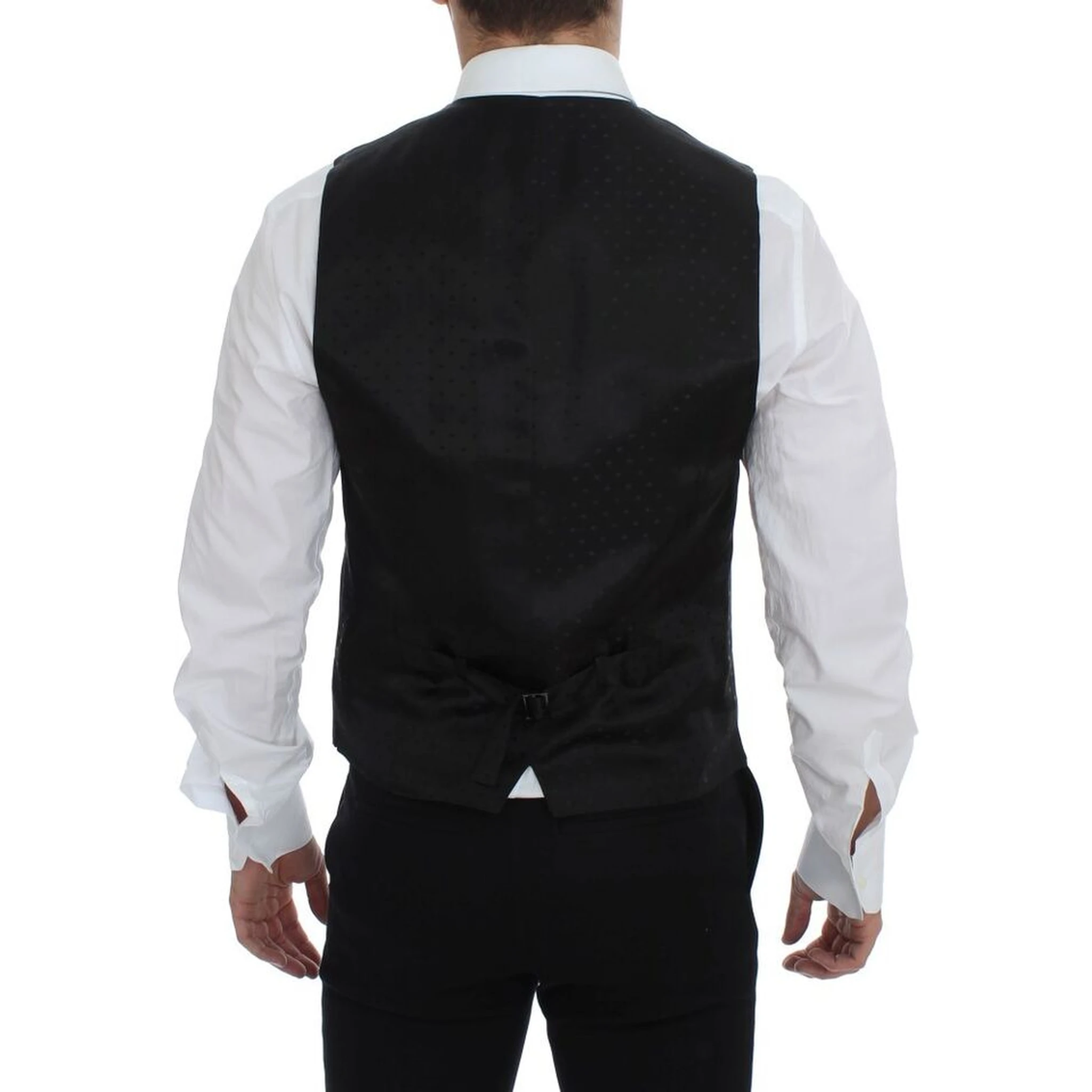 Gray Wool Formal Dress Vest Gilet Weste