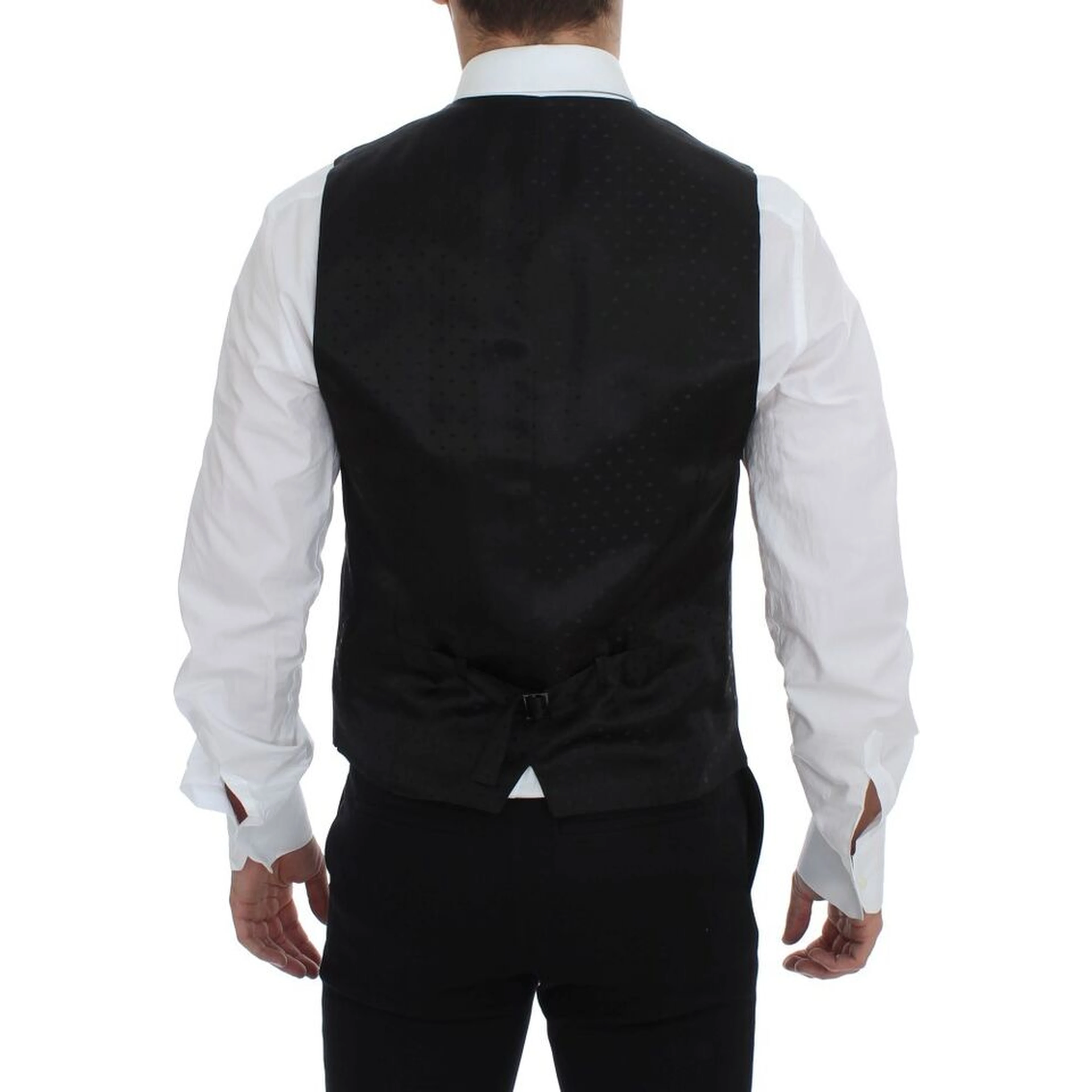 Gray Wool Formal Dress Vest Gilet Weste