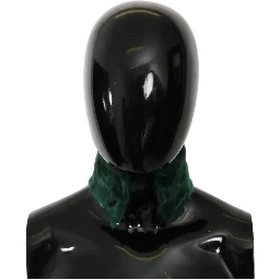 Green Fur Neck Collar Wrap Lambskin Scarf