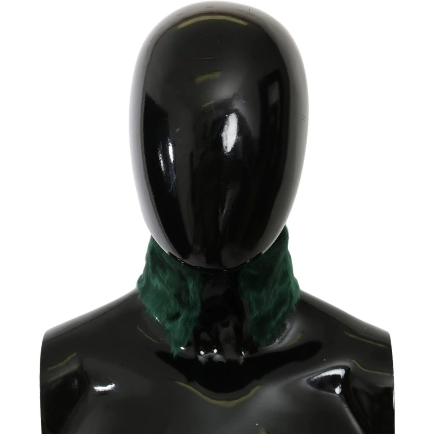 Green Fur Neck Collar Wrap Lambskin Scarf