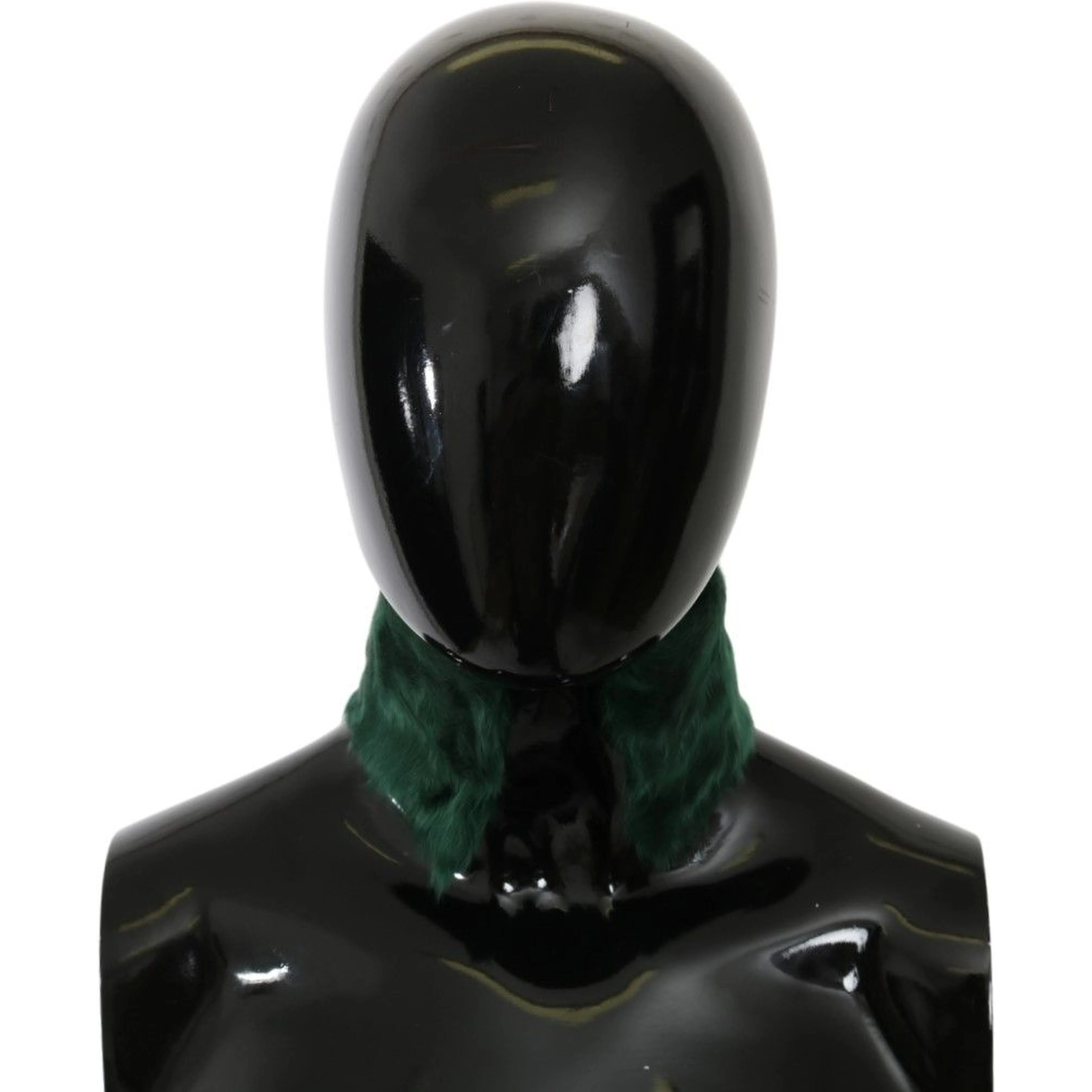 Green Fur Neck Collar Wrap Lambskin Scarf