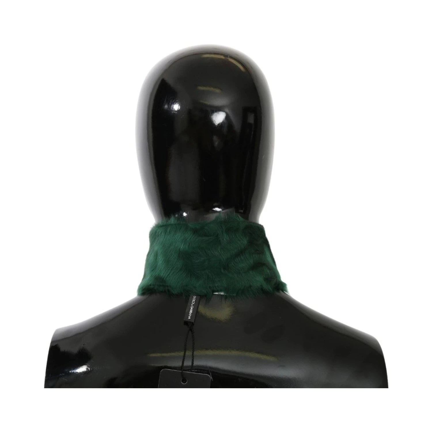 Green Fur Neck Collar Wrap Lambskin Scarf