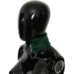 Green Fur Neck Collar Wrap Lambskin Scarf