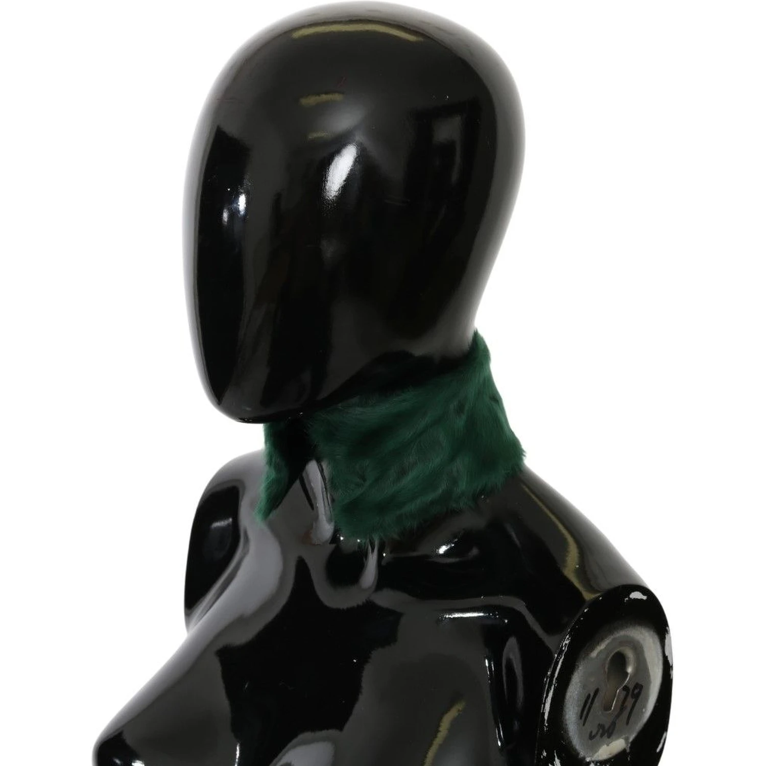 Green Fur Neck Collar Wrap Lambskin Scarf