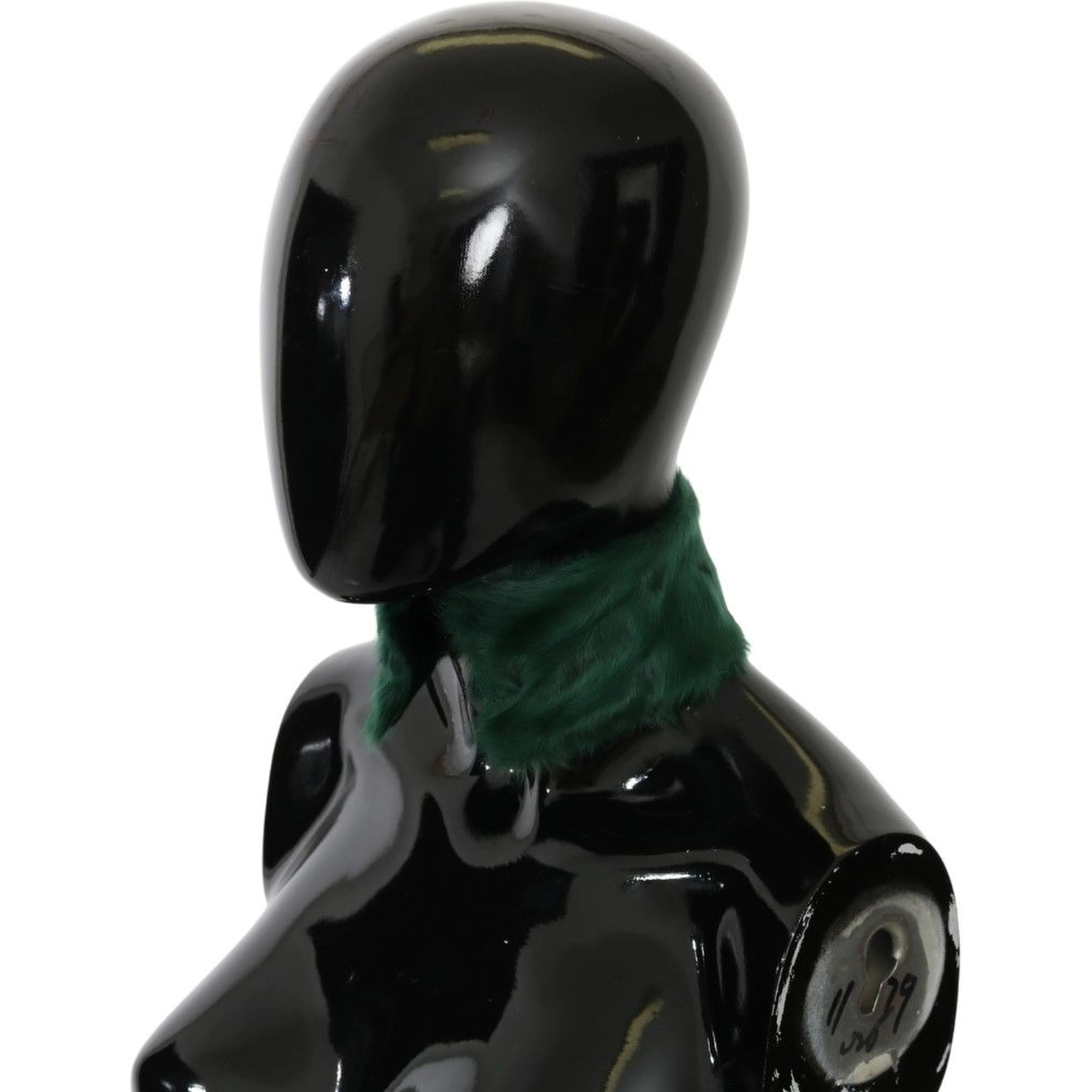 Green Fur Neck Collar Wrap Lambskin Scarf