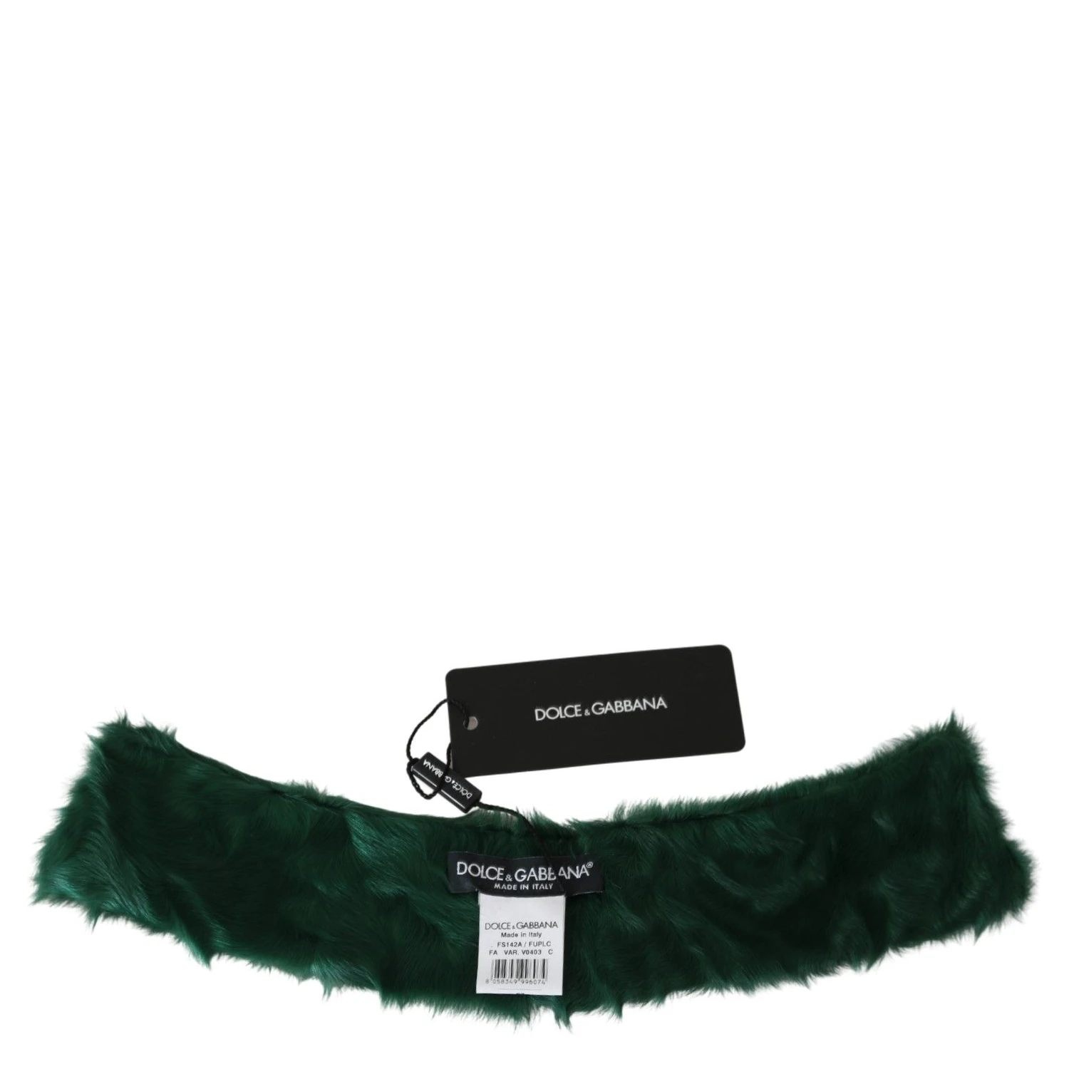 Green Fur Neck Collar Wrap Lambskin Scarf