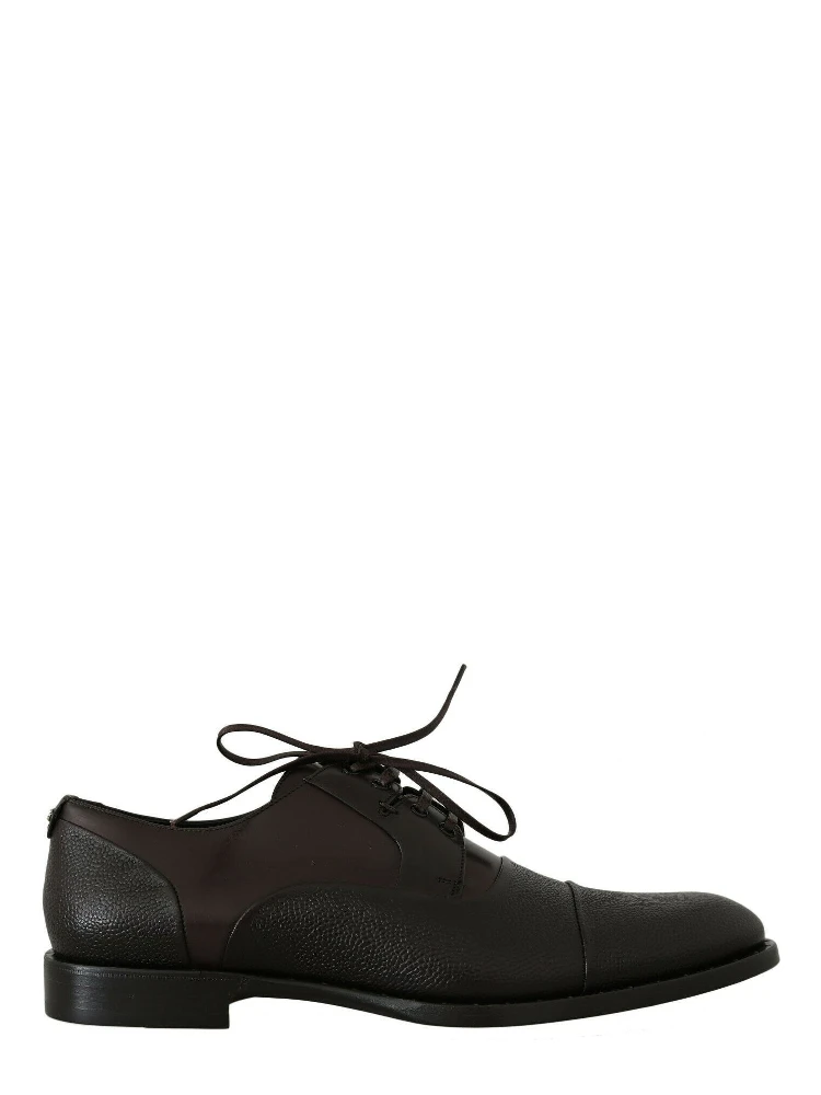 Brown Leather Laceups Dress Mens Shoes