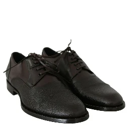 Brown Leather Laceups Dress Mens Shoes