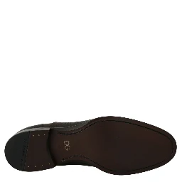 Brown Leather Laceups Dress Mens Shoes