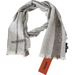 Multicolor Striped Wool Unisex Neck Wrap Scarf