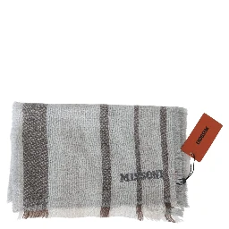 Multicolor Striped Wool Unisex Neck Wrap Scarf