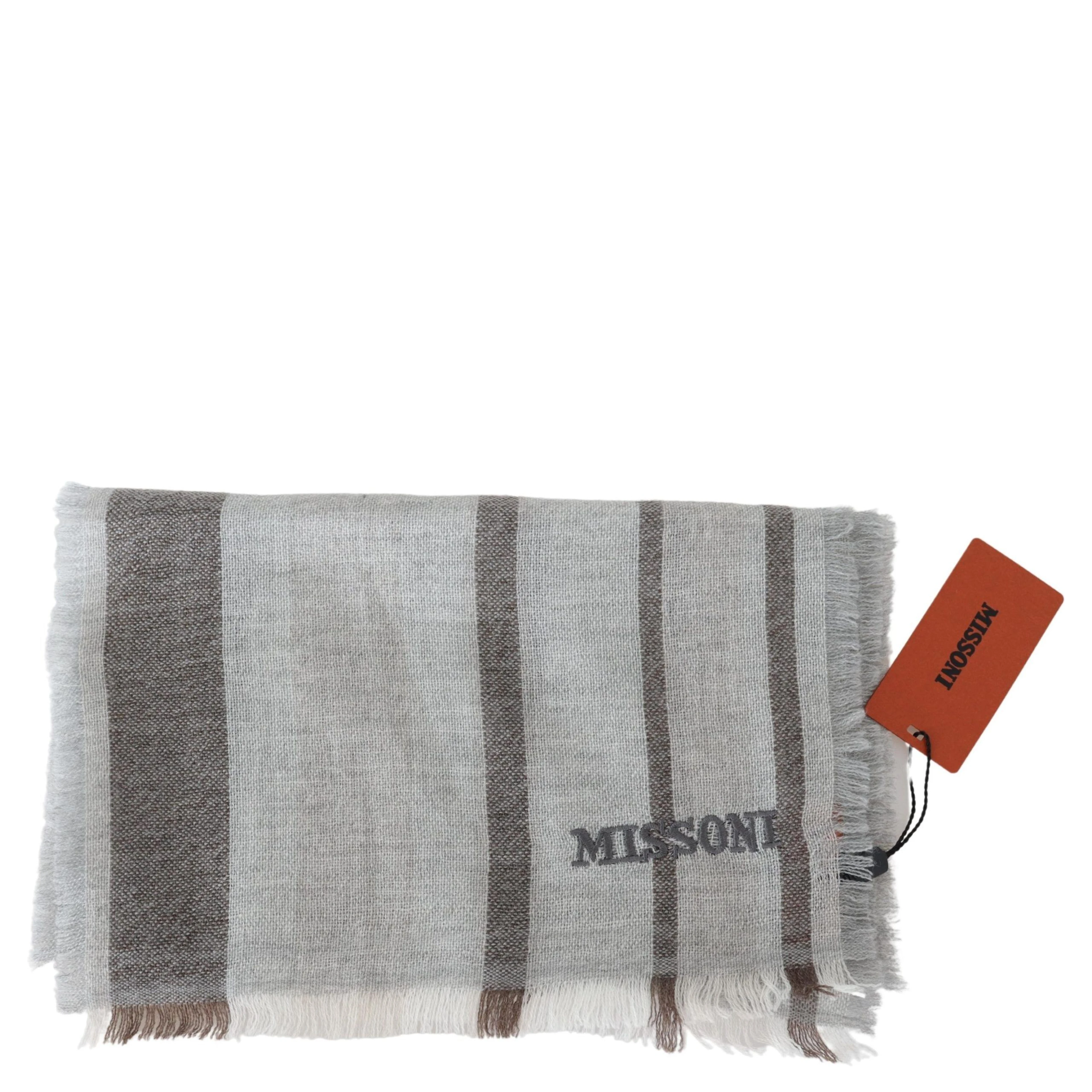 Multicolor Striped Wool Unisex Neck Wrap Scarf