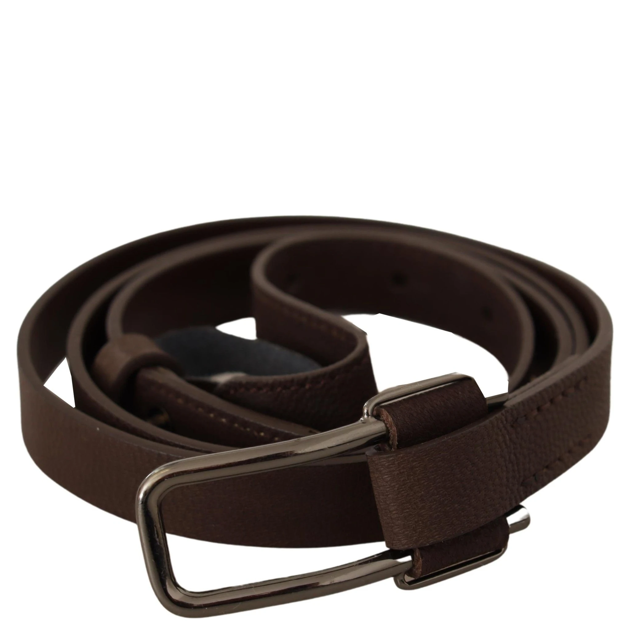 Brown WX Silver Metal Buckle Belt