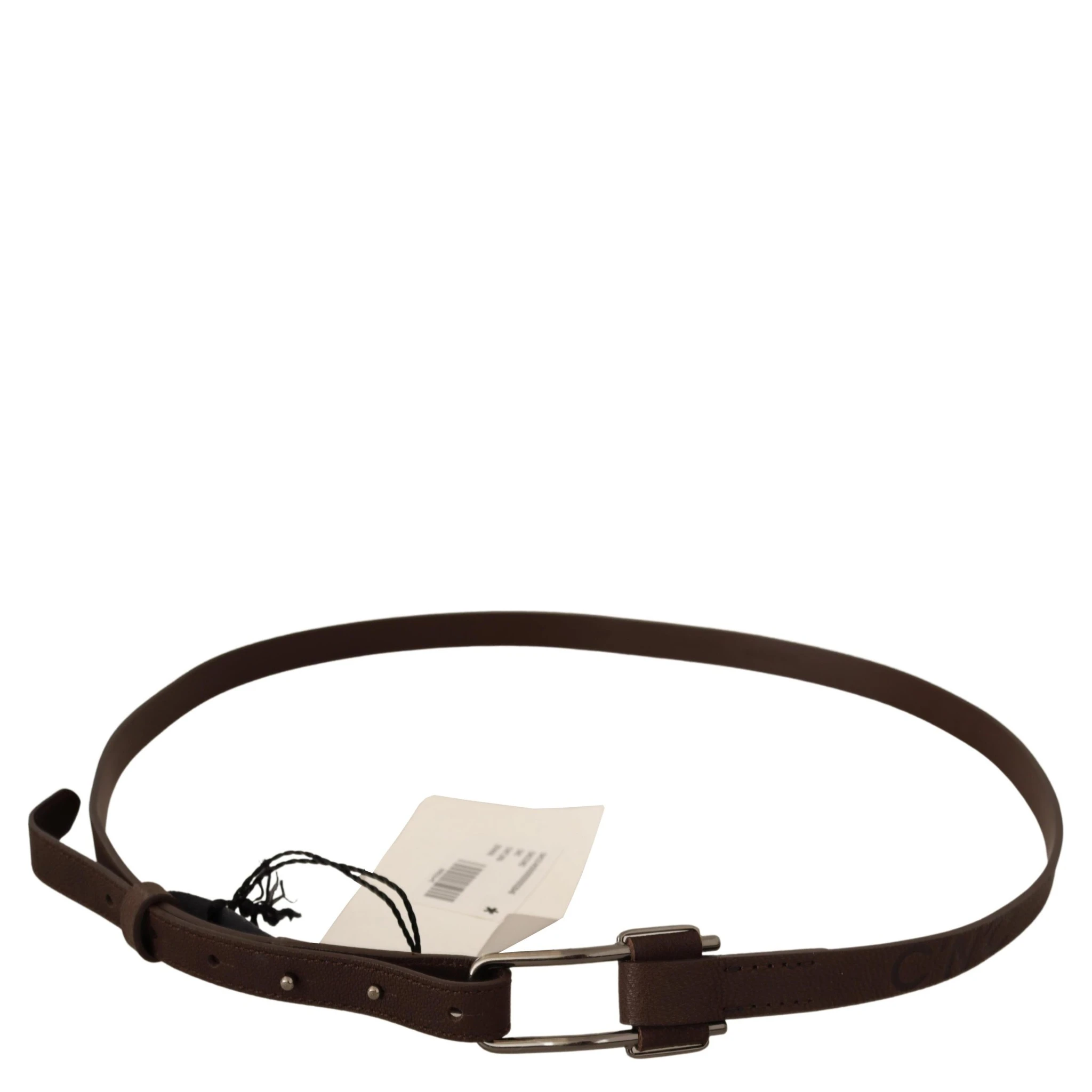 Brown WX Silver Metal Buckle Belt