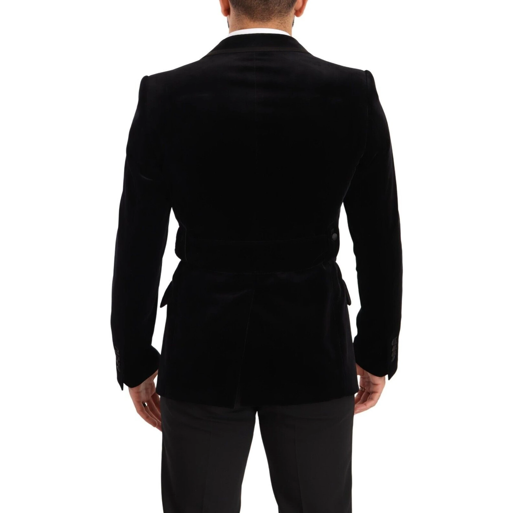 Black Velvet Single Breasted One Button Blazer