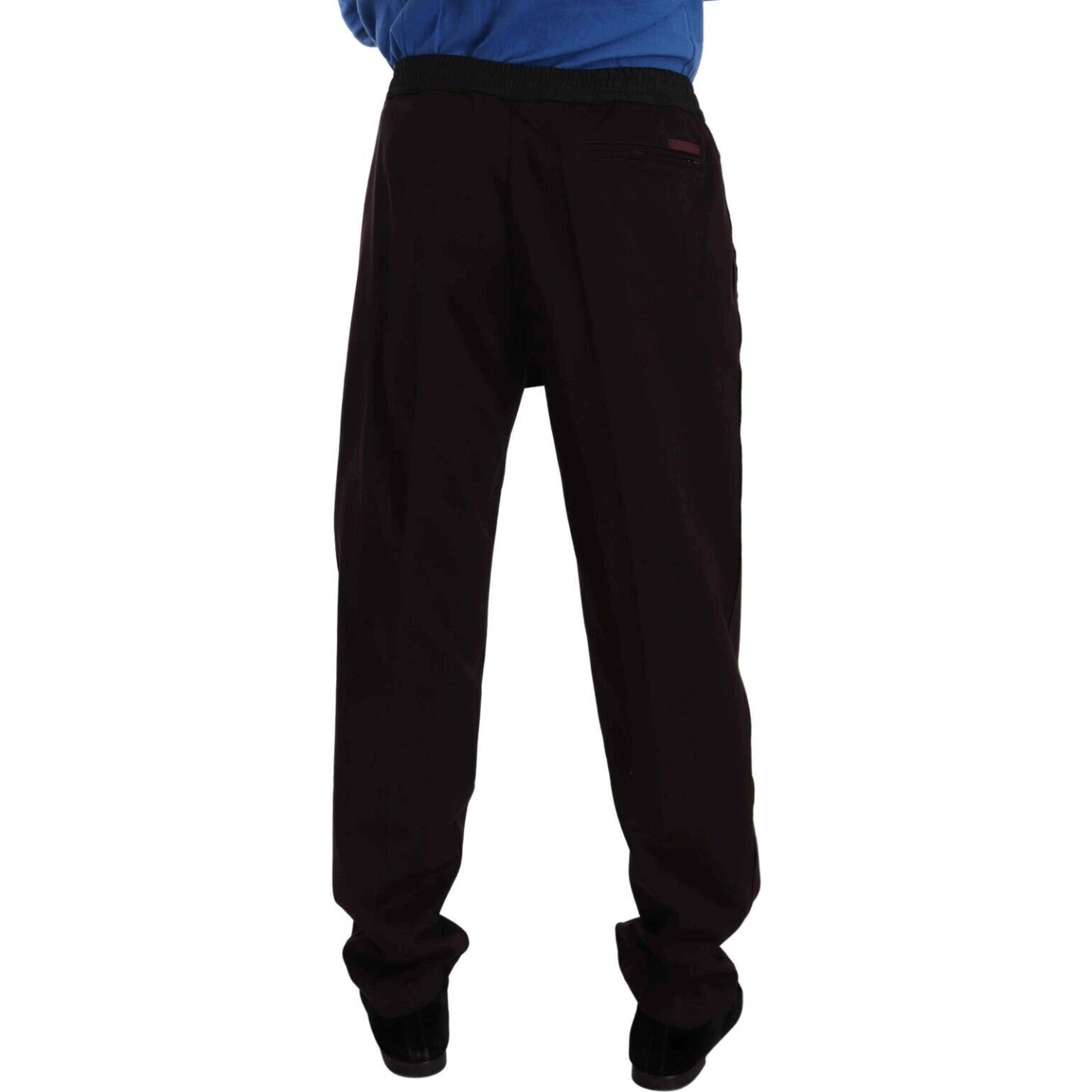 Bordeaux Cotton Mens Skinny Trouser Pants