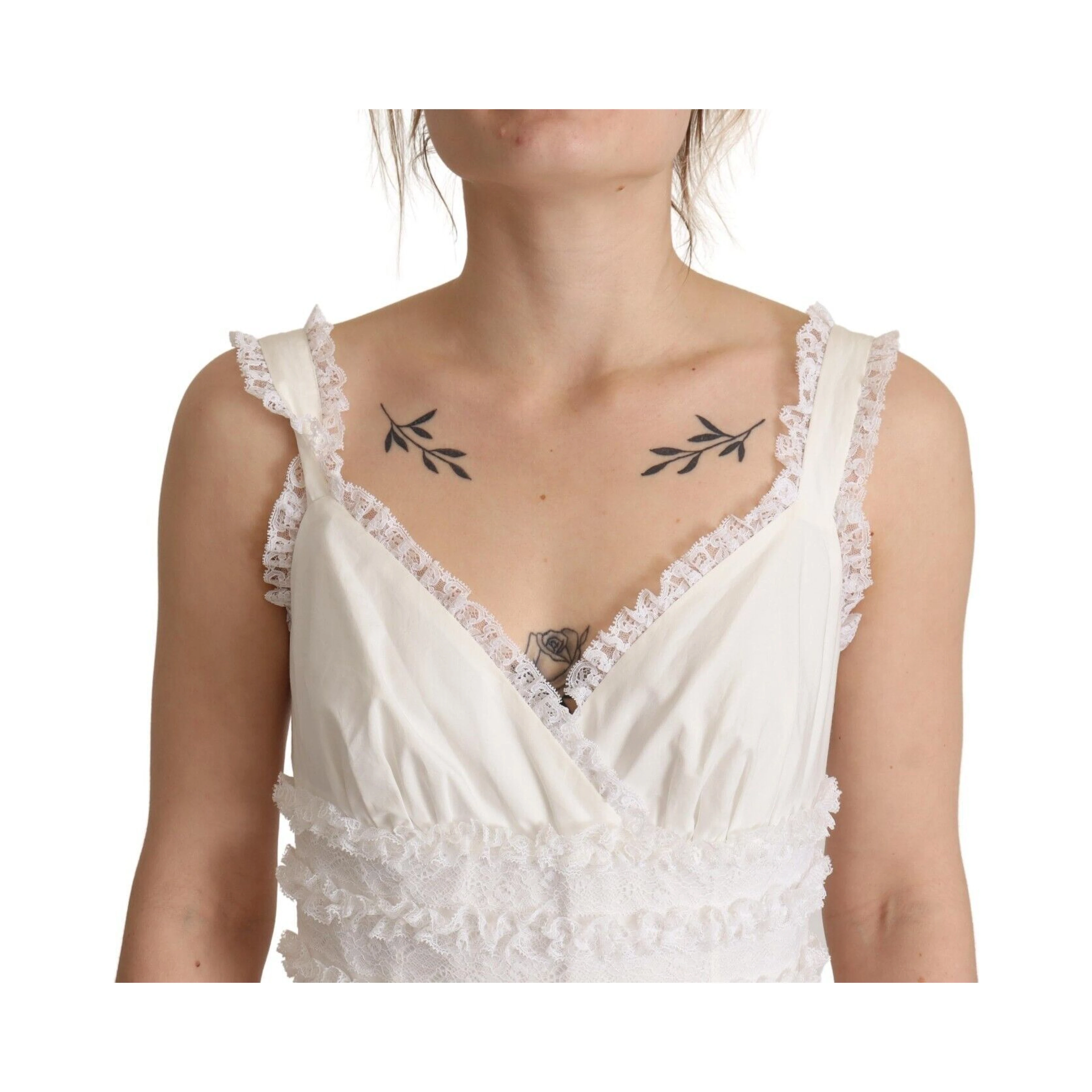 White Cotton Tiered Long Maxi A-line Dress