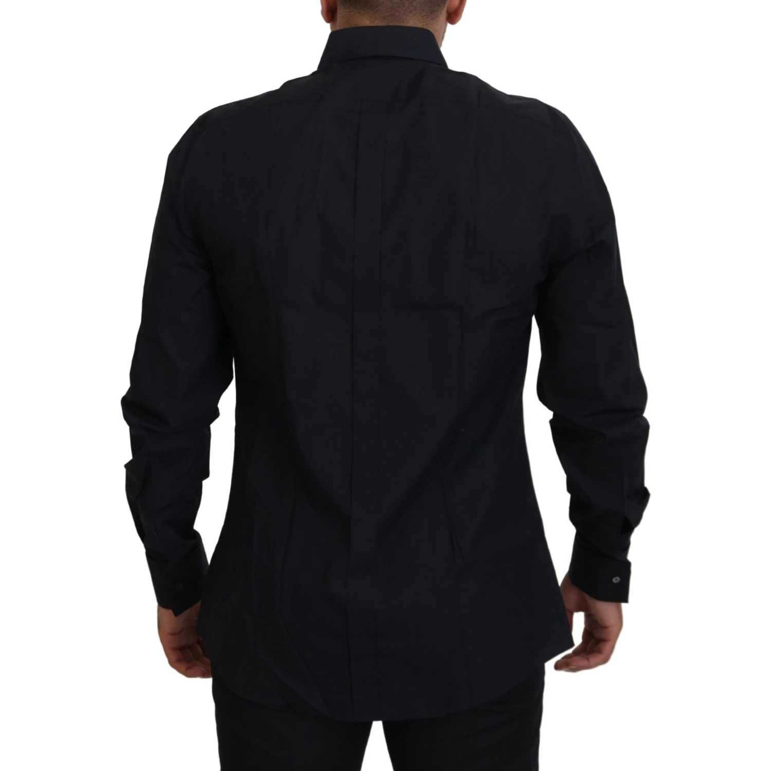 Black Gold Cotton Slim Fit Dress Mens Shirt