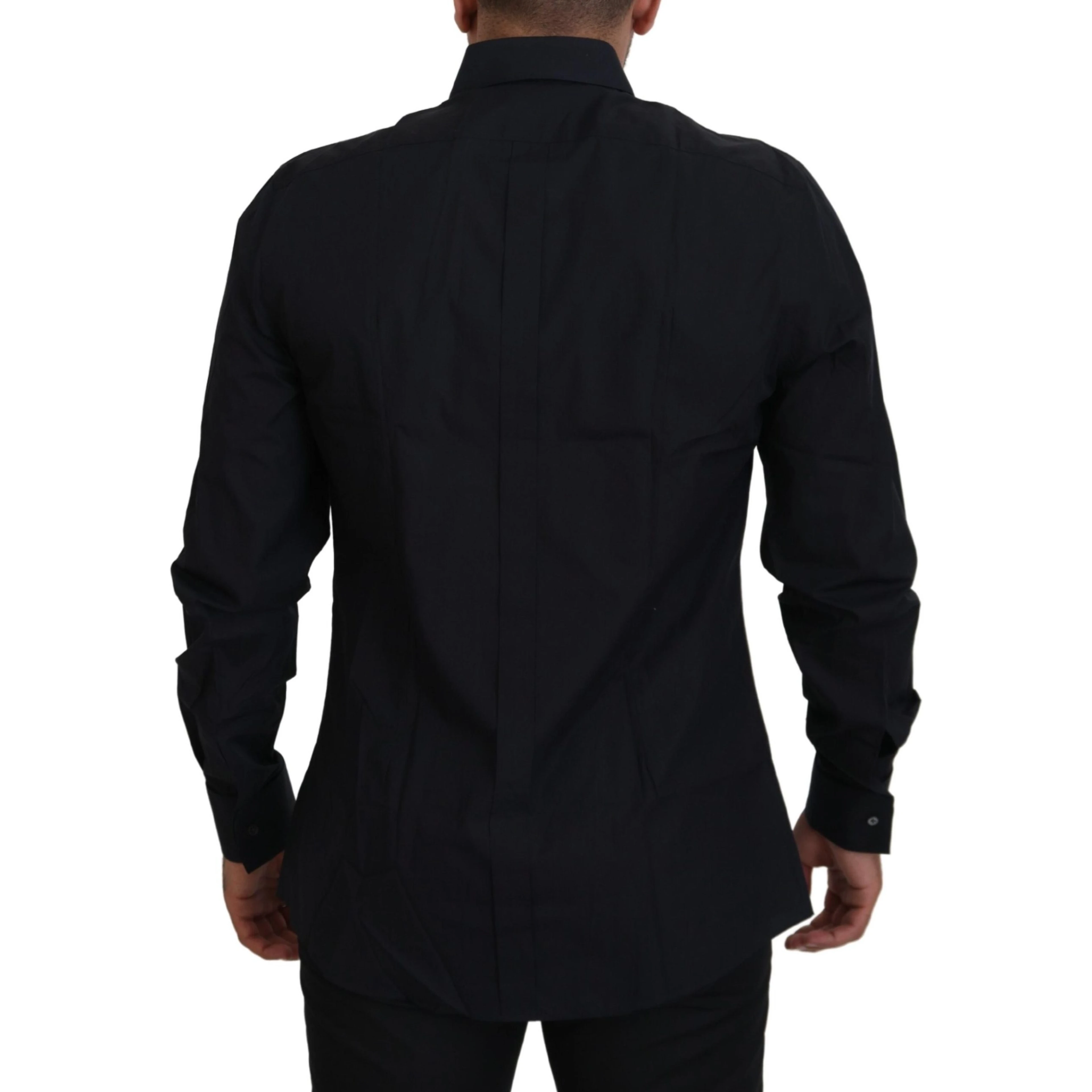 Black Gold Cotton Slim Fit Dress Mens Shirt