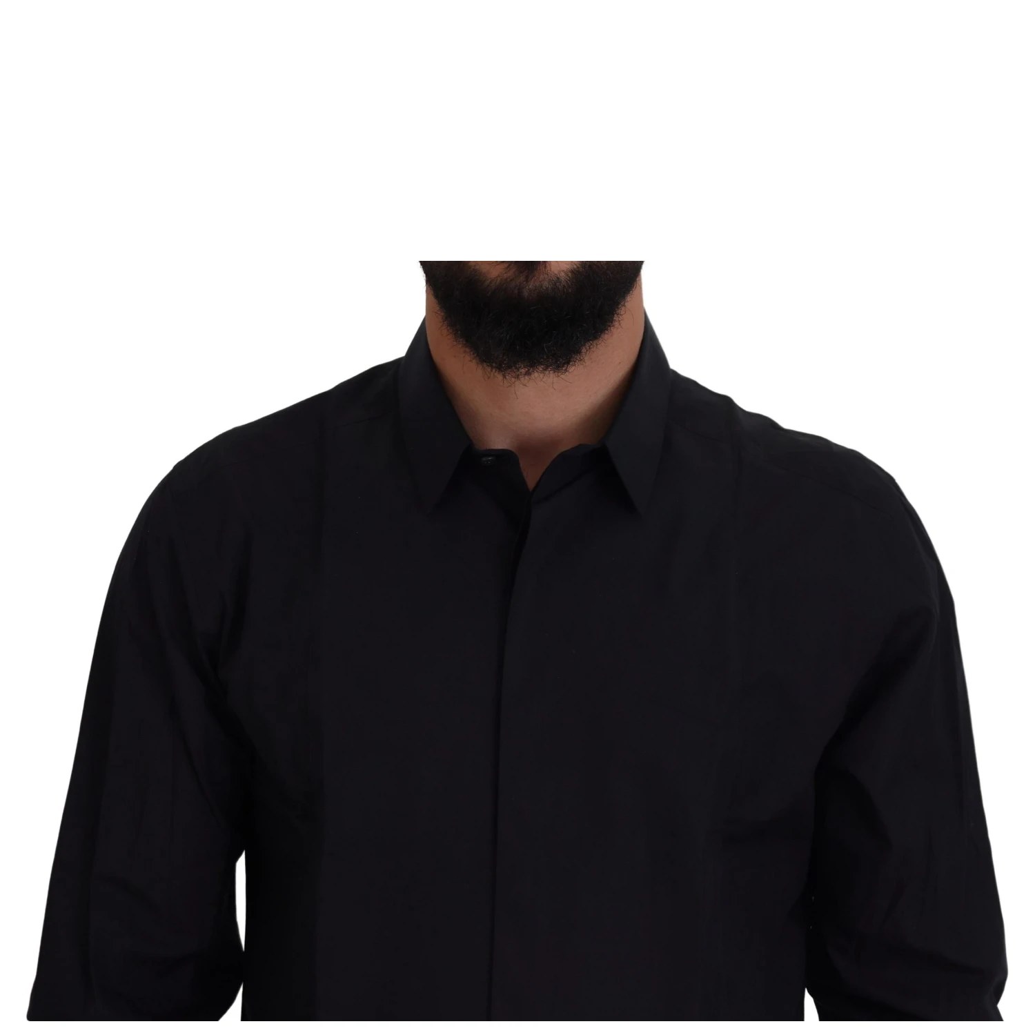 Black Gold Cotton Slim Fit Dress Mens Shirt